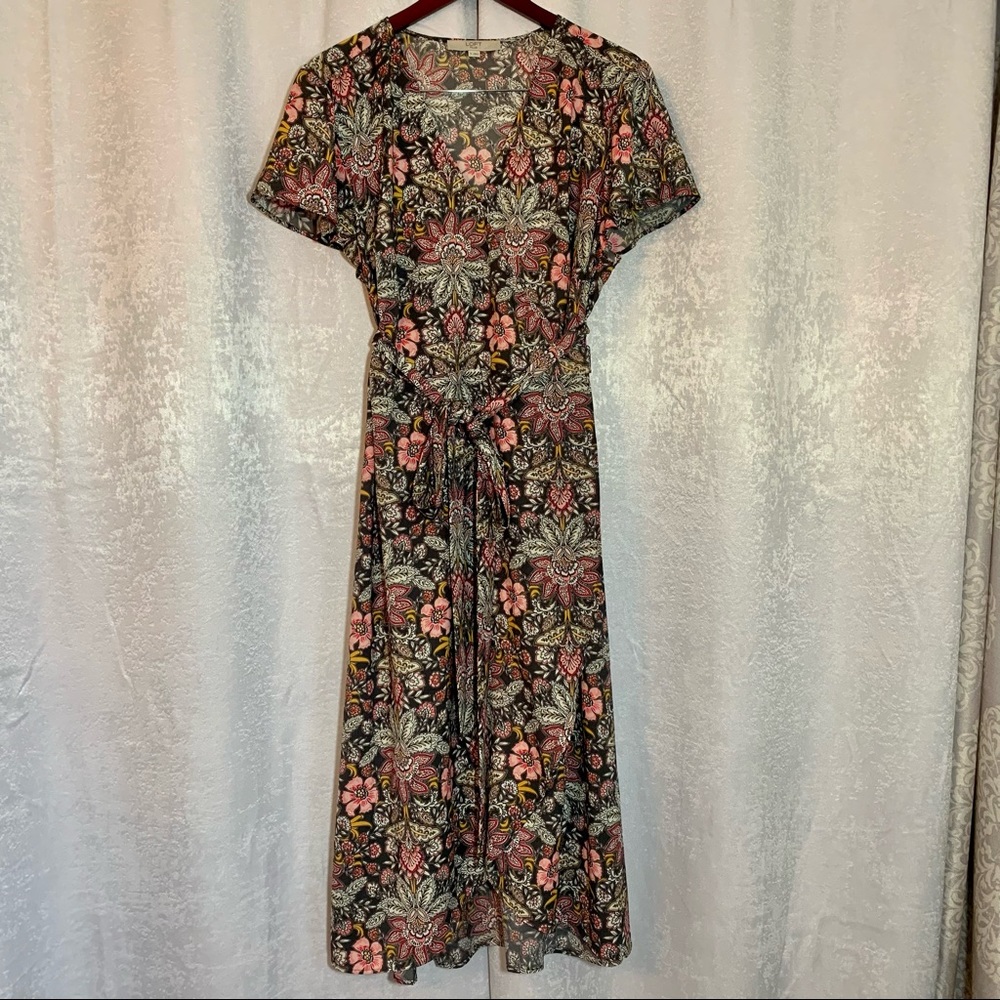 LOFT Plus Floral Wrap Dress